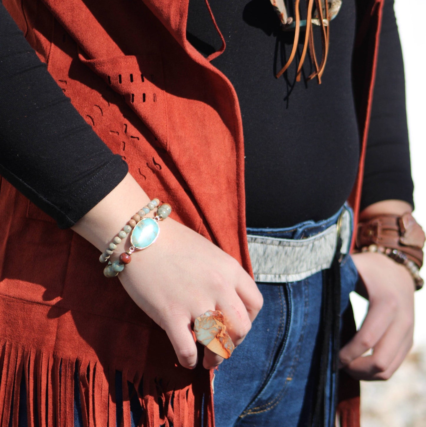 Terra Slab Cocktail Ring