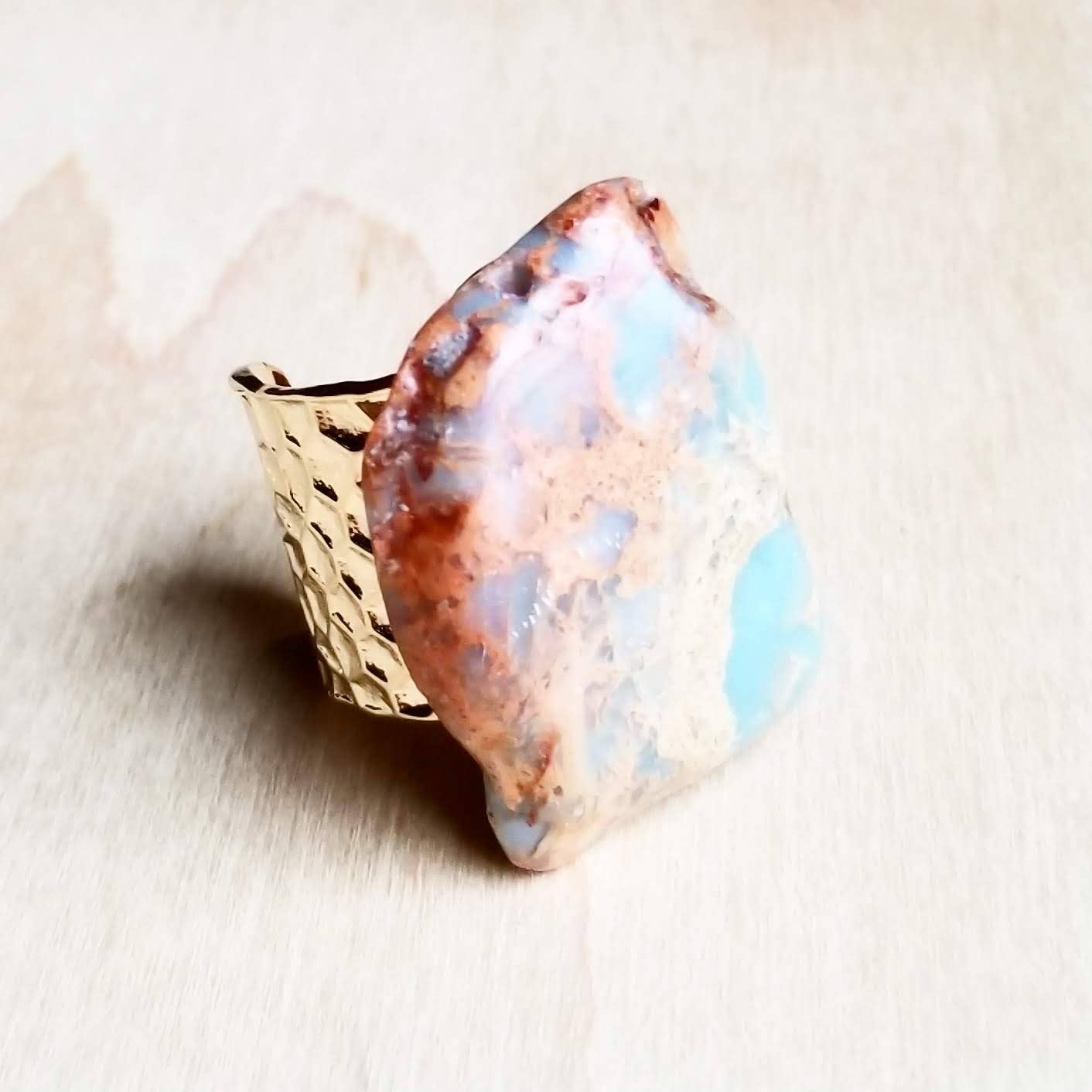 Terra Slab Cocktail Ring