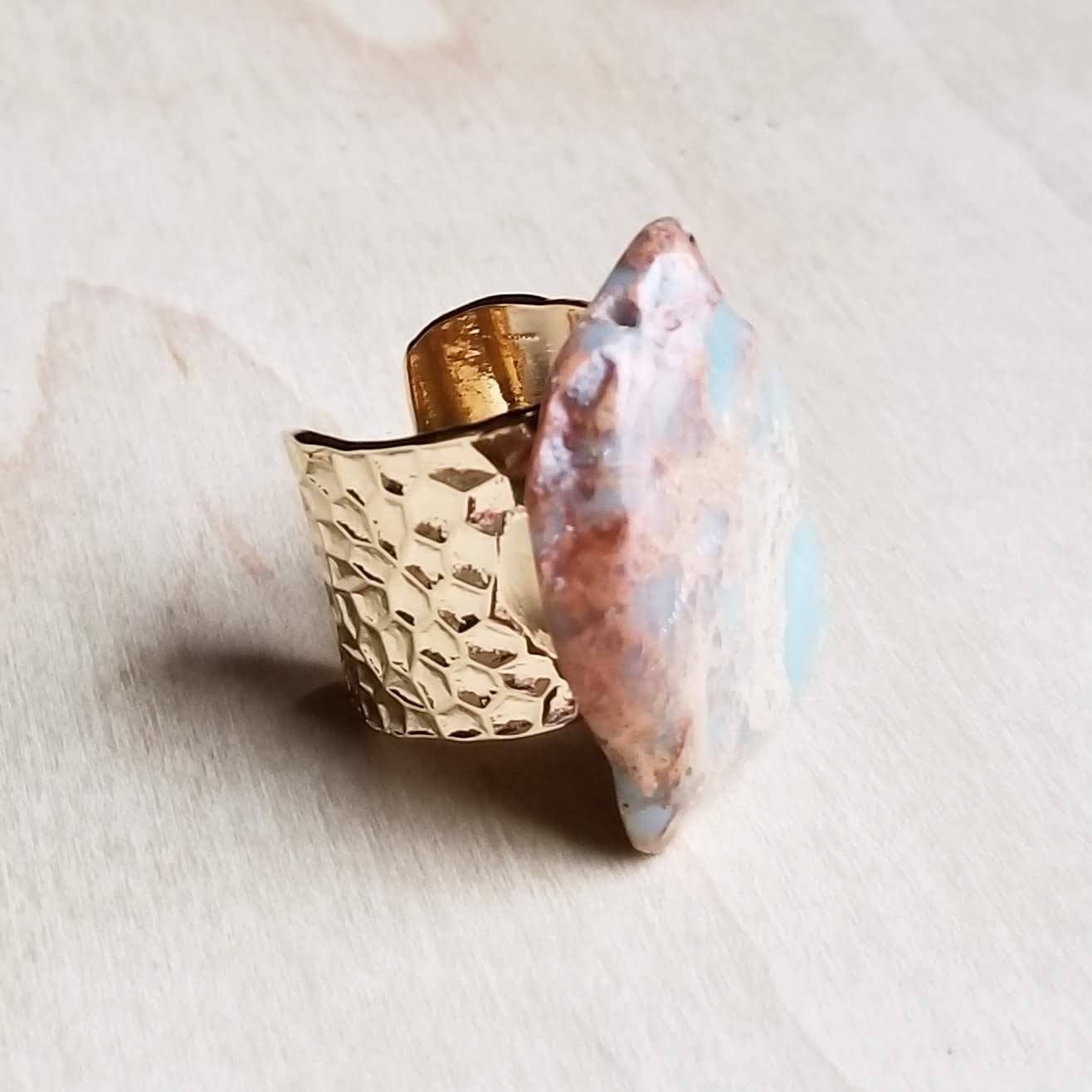 Terra Slab Cocktail Ring